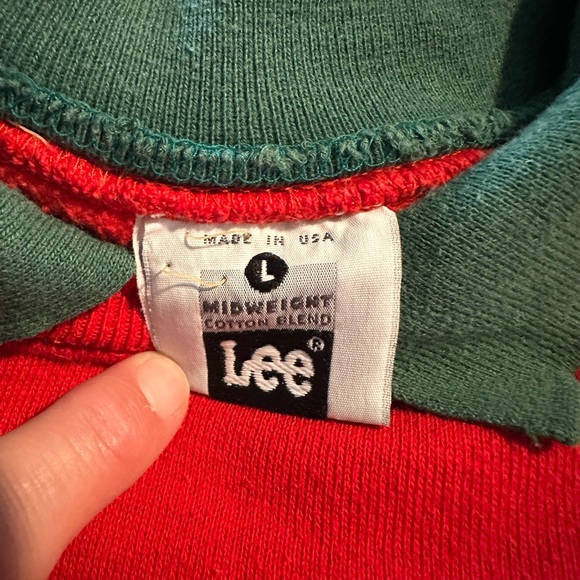 Vintage Dear Santa I deserve it all Lee collared sweatshirt L - Picture 4 of 11